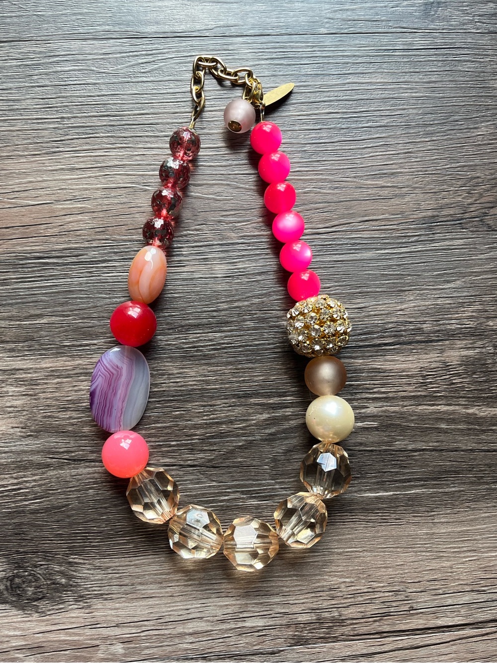 Lenora Dame Bright Pink Necklace